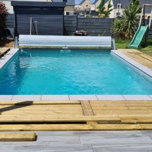 installation piscine avec volet piscinier