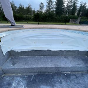 rénovation liner piscine béton