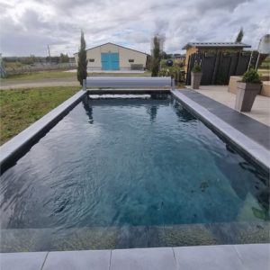 piscine liner gris ardoise installation